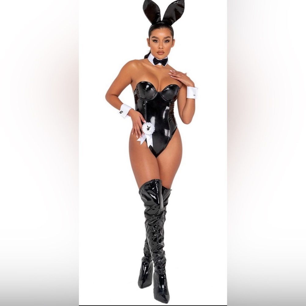 PLAYBOY Glossy Black Bunny Outfit